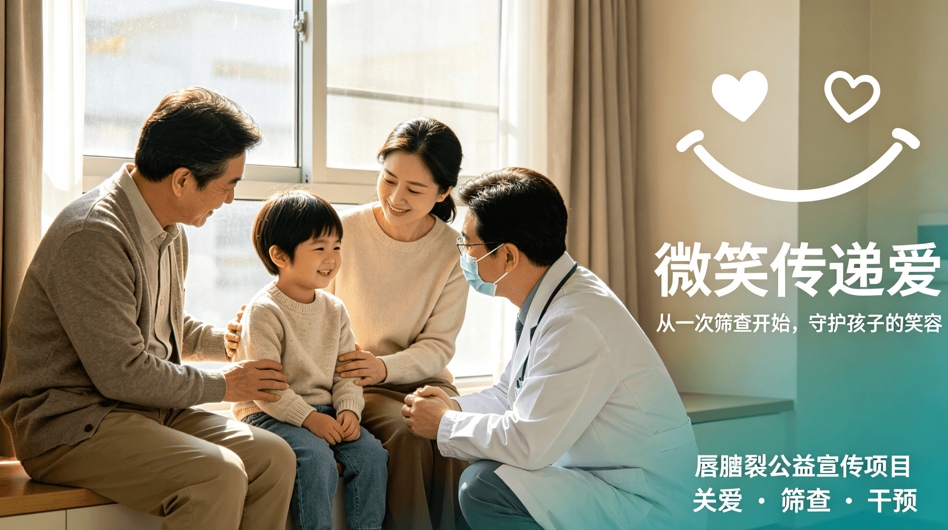 “微笑传递爱”唇腭裂公益宣传
